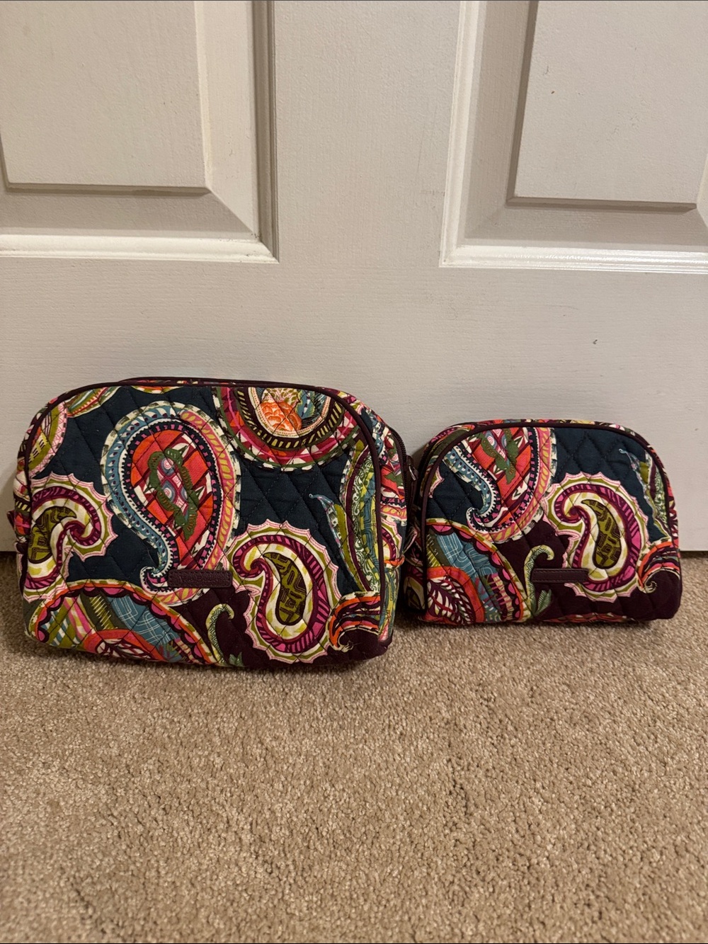 Vera Bradley Heirloom Paisley lg and sm cosmetic bags